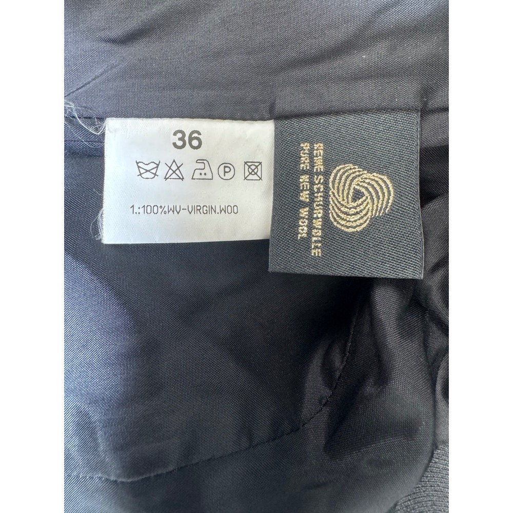 Escada Charcoal Grey 100% Virgin Wool Longline Blazer Coat Zip Front Size 36 - Picture 5 of 9